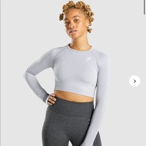GYM SHARK VITAL SEAMLESS 2.0 LONG SLEEVE CROP TOP